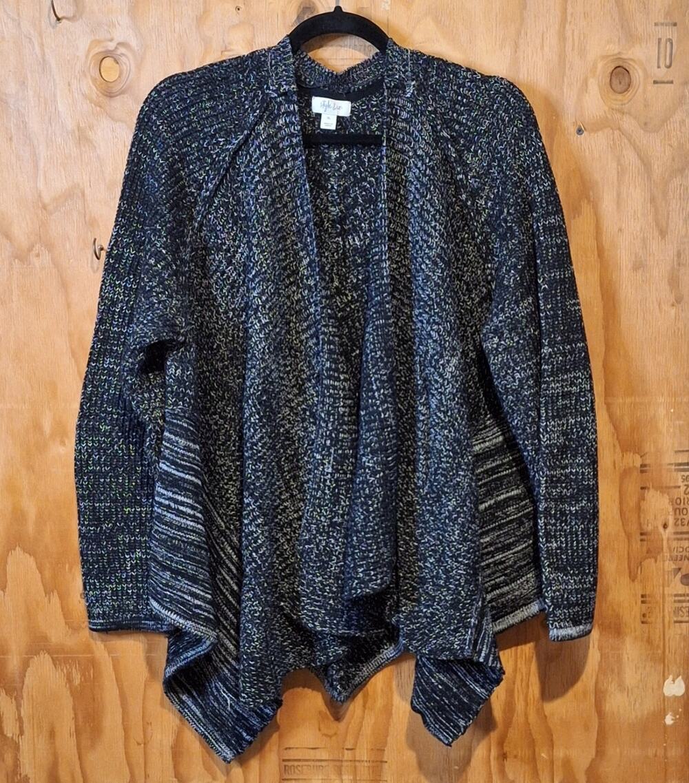 Style & Co Open Cardigan Women's XL Bohemian BohoChic Cozycore Comfy Basic Cozy
